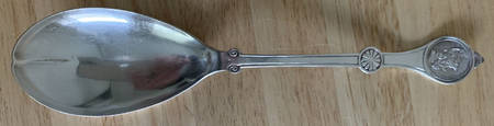 Roman Medallion (Silverplate, 1868) Small Solid Berry/Casserole Spoon