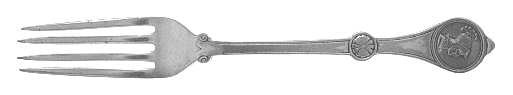 Roman Medallion (Silverplate, 1868) Fork