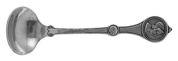 Roman Medallion (Silverplate, 1868) Master Salt Spoon