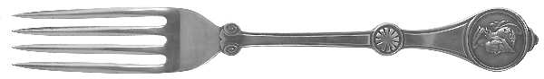 Roman Medallion (Silverplate, 1868) Fork