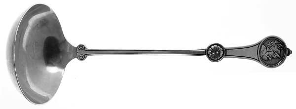 Roman Medallion (Silverplate, 1868) Oyster Ladle Solid Piece