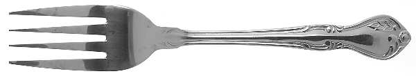 Rose Queen (Stainless) Medium Solid Cold Meat Serving Fork
