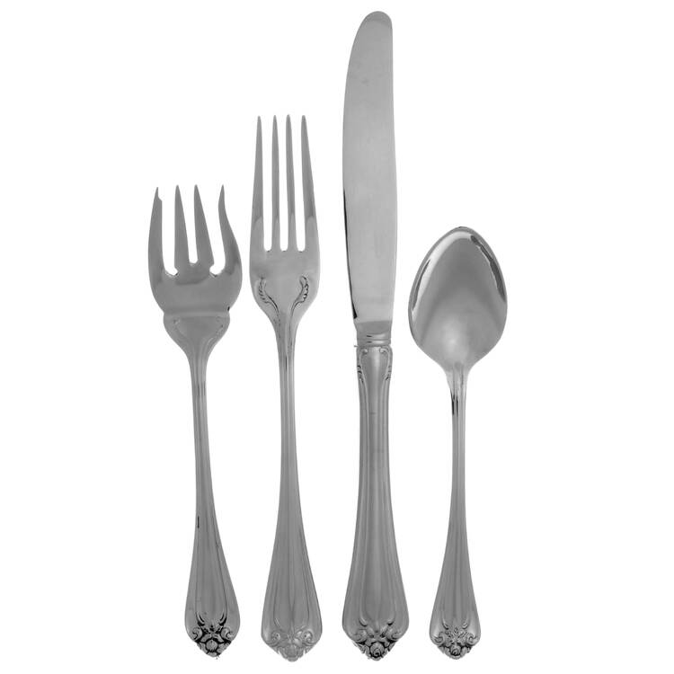 Roseland (Stainless) 4 Piece Place Setting