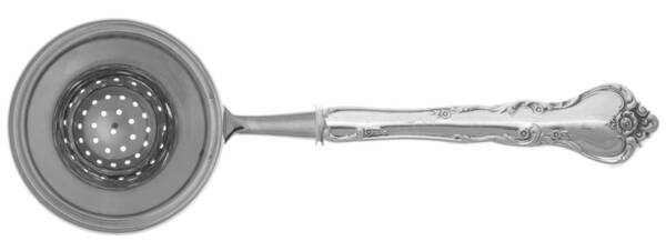 Savannah (Sterling, 1962, No Monograms) Tea Strainer Overcup Serving-Stainless Bowl HC