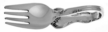 Savannah (Sterling, 1962, No Monograms) Baby Fork with Curved Handle HC