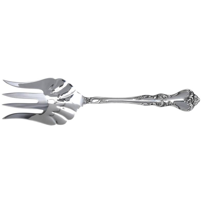Savannah (Sterling, 1962, No Monograms) Solid Salad Serving Fork