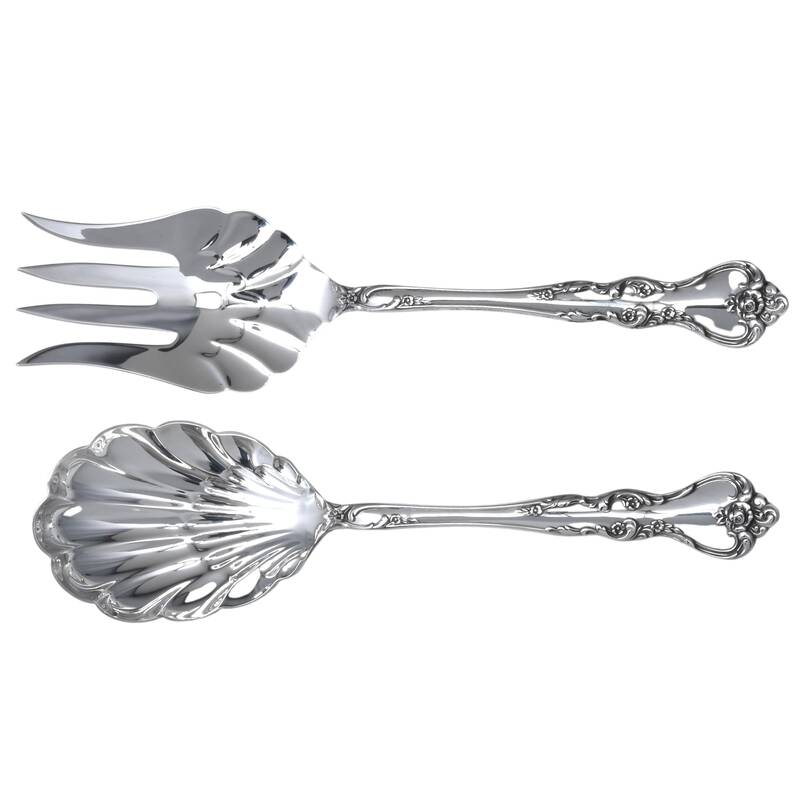 Savannah (Sterling, 1962, No Monograms) (2 Pc) Solid Salad Set