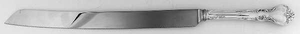Savannah (Sterling, 1962, No Monograms) Wedding Cake Knife with Stainless Blade