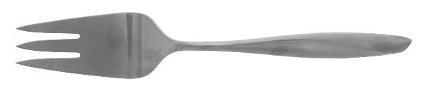 Seascape (Stainless, Glossy Finish) Medium Solid Cold Meat Serving Fork