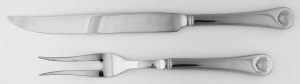 Seychilles (Stainless) Large 2-Piece Roast Carving Set w/Stainless Blade
