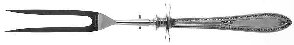 Sir Galahad (Silverplate, 1927) Large Stainless-Prong Roast Carving Fork