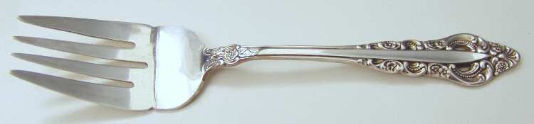 Silver Majesty (Silverplate, 1970) Medium Solid Cold Meat Serving Fork