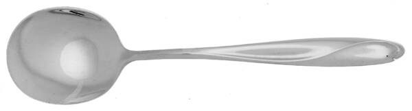 Silver Sculpture (Sterling, 1954) Round Bowl Soup Spoon (Cream Soup) HC