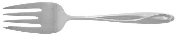 Silver Sculpture (Sterling, 1954) Medium Solid Cold Meat Serving Fork