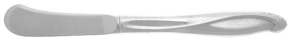 Silver Sculpture (Sterling, 1954) Butter Spreader Hollow Hdl-Paddle/Stainless Blade