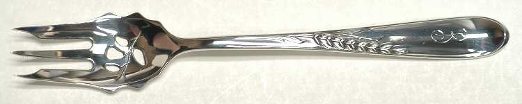 Silver Wheat (Sterling, 1952) Pickle Fork Pierced with Short Handle HC