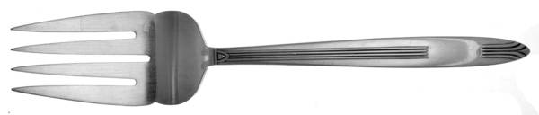 Socialite (Silverplate, 1937) Large Solid Cold Meat Serving Fork