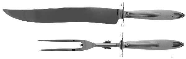 Socialite (Silverplate, 1937) Small Stainless Blade 2-Piece Steak Carving Set