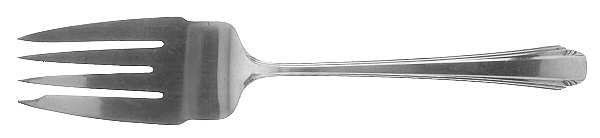 Stylist (Silverplate, 1931) Large Solid Cold Meat Serving Fork