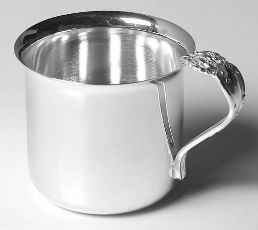 Tiger Lily (Silverplate, 1901, Monograms) Baby Cup with Silverplate Cup and Handle HC