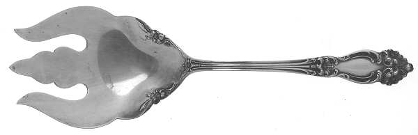 Tiger Lily (Silverplate, 1901) Oversize Solid Salad Servng Fork