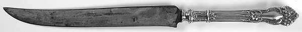 Tiger Lily (Silverplate, 1901) Large Roast Carving Knife w/ Slvrplate Blade