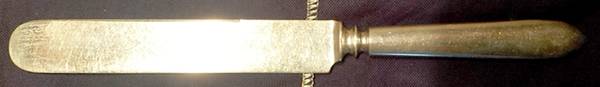 Tipped (Silverplate, 1880) Old French Solid Knife with Bolster