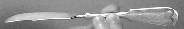 Tipped (Silverplate, 1880) Flat Twisted Handle Master Butter Knife