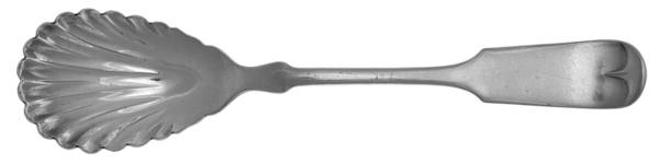 Tipped (Silverplate, 1880) Sugar Shell Spoon