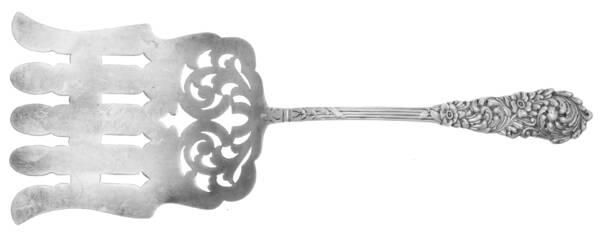 Trajan (Sterling, 1892) Large Solid Asparagus Serving Fork