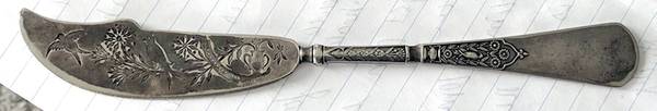 Unique (Silverplate, 1879) Flat Handle Bright Cut Master Butter