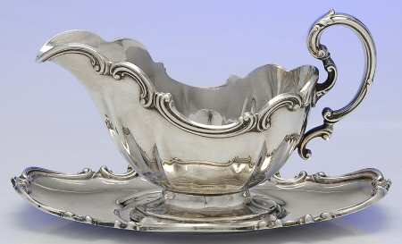 Victorian (Silverplate, Hollowware) Gravy Boat & Underplate