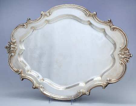 Victorian (Silverplate, Hollowware) Large Plated Meat Platter No Well