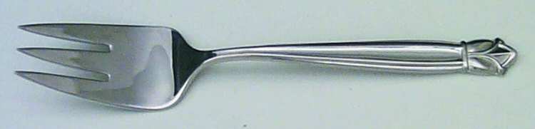 Water Lily (Stainless) Medium Solid Cold Meat Serving Fork