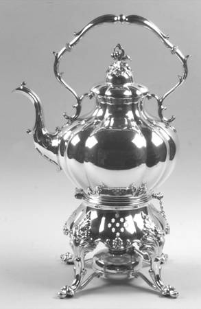 The Winthrop (Plain, Silverplate) Kettle, Stand & Burner