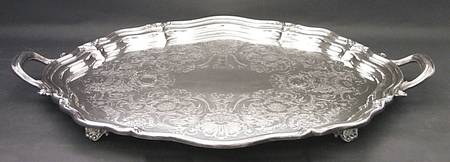 The Winthrop (Plain, Silverplate) Large Footed Waiter Tray