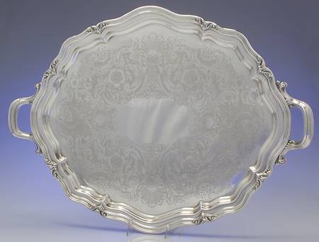 The Winthrop (Plain, Silverplate) Large Silverplate Waiter Tray