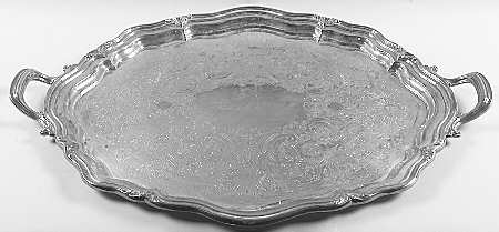 The Winthrop (Plain, Silverplate) Large Silverplate Waiter Tray