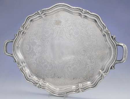 The Winthrop (Plain, Silverplate) Large Silverplate Waiter Tray