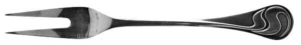 Asymmetria (Silverplate) Large Solid Cold Meat Serving Fork