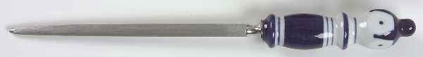 Grill-Blue (Stainless) Large Roast Steel Rod Knife Sharpener