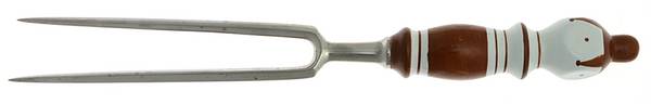 Grill-Brown (Stainless, Ceramic) Large Stainless-Prong Roast Carving Fork