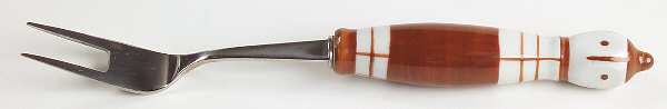 Grill-Brown (Stainless, Ceramic) Medium 2-Tine Cold Meat Serving Fork
