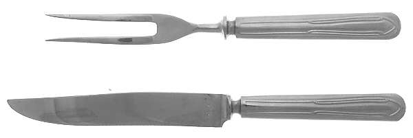 Norva (Stainless) Small Stainless Blade 2-Piece Steak Carving Set
