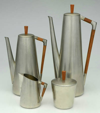 Pewter Hollowware 4 Piece Tea Set