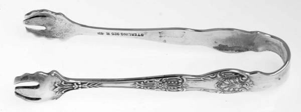 Queens (Sterling) Small Sugar Tongs