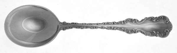 Louis XV (Sterling) Round Bowl Soup Spoon (Gumbo)