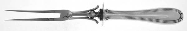 Stratford (Sterling) Lg Carving/Roast Fork-Stn Prong w/Sterling Guard