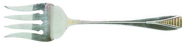Avalon-Gold Accent (Stainless) Solid Serving Fork by Retroneu