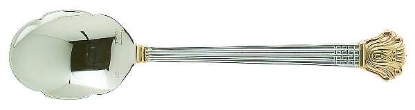 Avignon (Stainless, Gold Accent) Sugar Shell Spoon